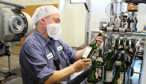 Production Manager Rick working at brewery