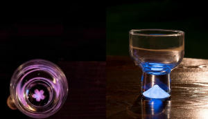 Mt. Fuji and Cherry Blossoms Shine in the New "Moonlight Glass"