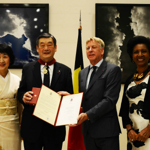 onishi Brewing Company President Receives the "Crown Medal Commandor Le Chapter" from the Kingdom of Belgium