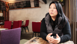 restaurateur Kana Mamiya, talking with passion