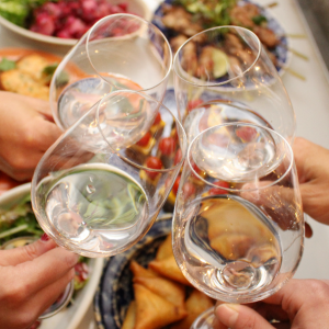 kanpai, toasting is a common sight at restaurants