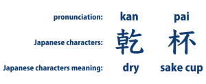 kanpai, do you know how to write in Japanese?