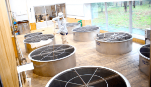 The Setsugoro Brewery’s fermentation tanks