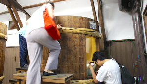 A moromi mash fermentation