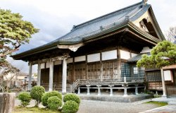 Buddhist temple. Niigata. Shibata. Scenery.